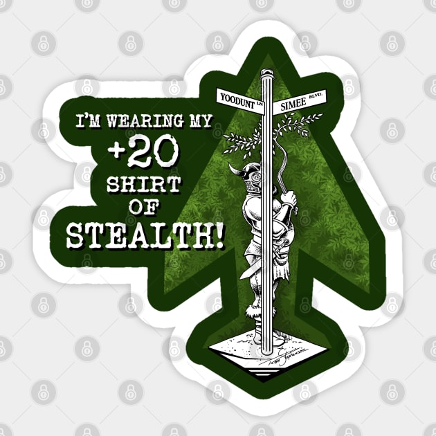 +20 SHIRT OF STEALTH Sticker by Ronzilla's Shopus Maximus